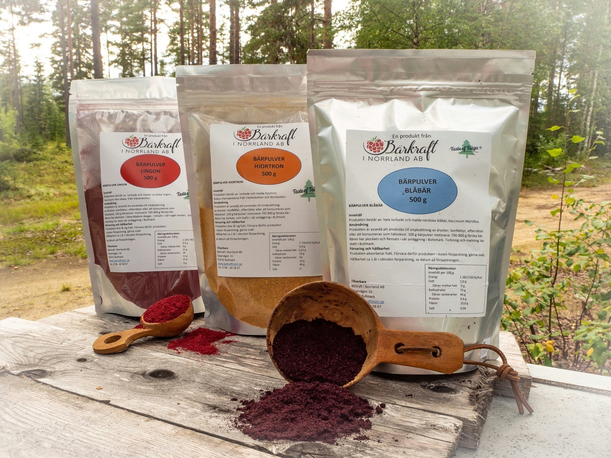 Blåbär pulver 500 g.