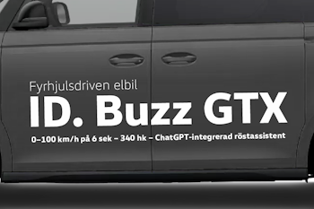 Fyrhjulsdriven elbil GTX med info