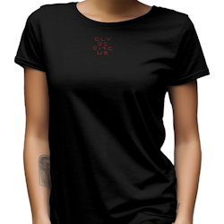Clyde Circus Logo LadyTee Black/Red