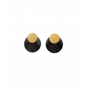 Bud to Rose Crease earring gold/black