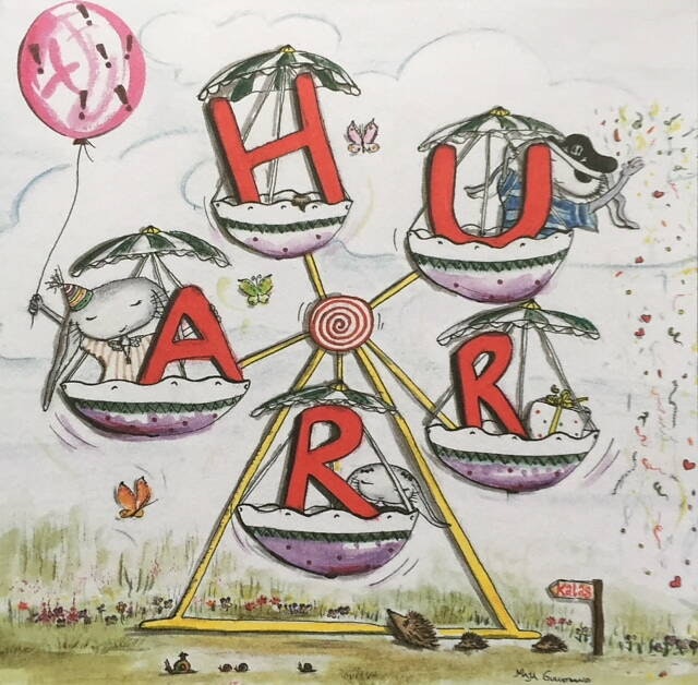 gratulationskort illustrerat av maja Gullstrand