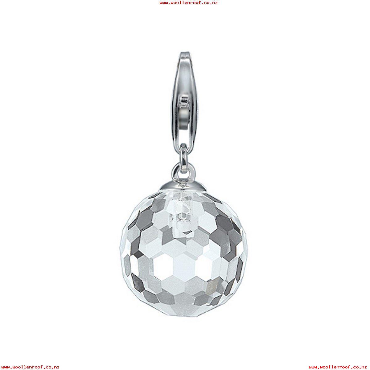 vacker silverberlock i gråfärgad kristall med karbinhake i silver hos EriCsson Ur och Guld