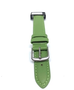 Klockarmband - grönt läderarmband
