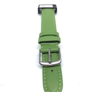 Klockarmband - grönt läderarmband