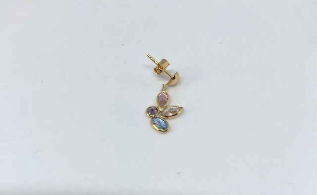 Hängande örhänge med 4 stenar infattade safirblå ametistlila rosa 18k -  EriCsson Ur och Guld - Din Smyckesbutik på nätet