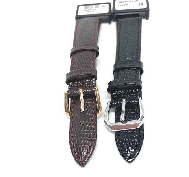 Klockarmband i svart eller brunt läder hos EriCsson Uroch Guld