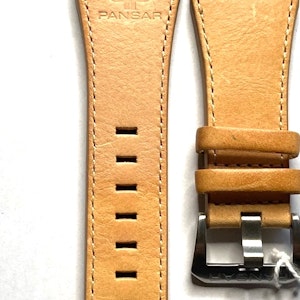 Klockarmband  Pansar Original naturfärgat läder