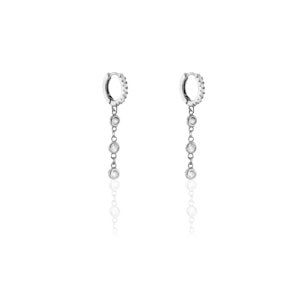 Ioaku hanging tripple hoops silver