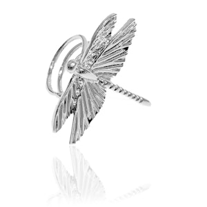 Ioaku dragonfly ring silver