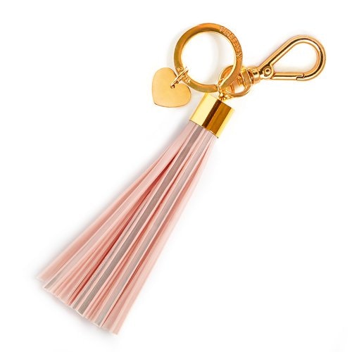 Firefly reflector tassel nude Reflextofs i beige rosa ton med guld fäste