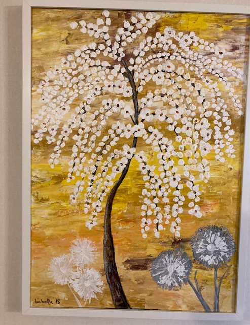 Det vita trädet acrylmålning, Målad På canvasduk av Lisbeth Ericsson Hos EriCsson Ur och Guld JemasMix