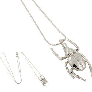 Ioaku Beetle Mini Necklace Silver