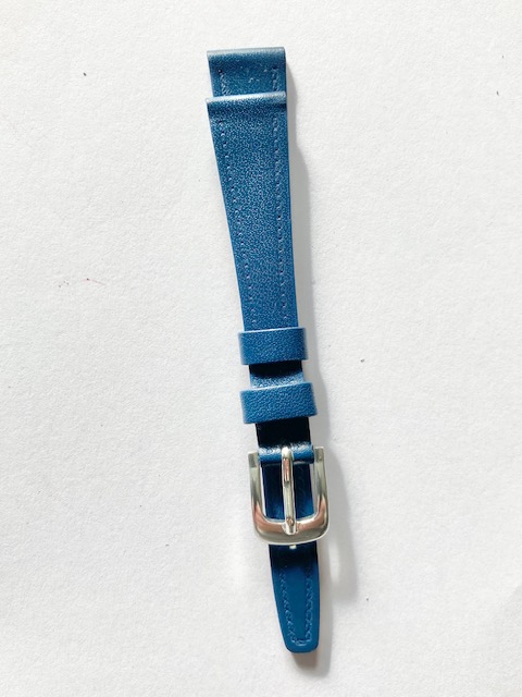 barnklockarmband blå med stålspänne Bredd 12 mm