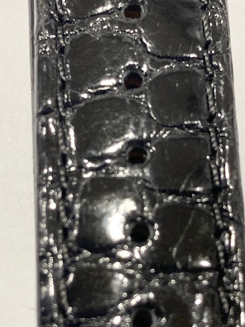 Äkta  svart corocdile klockarmband Bredd 18 mm hos ericssonurochguld.se