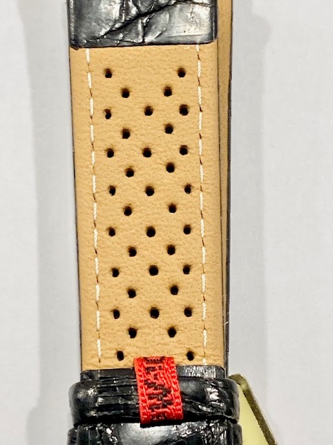 äkta handgjort crocodile klockarmband . bredd 18 mm färg svart hos ericsson urochguld.se