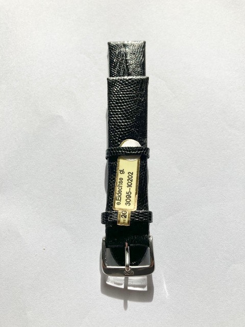 Klockarmband i svart äkta ödleskinn bredd 20 mm hos ericsonurochguld.se