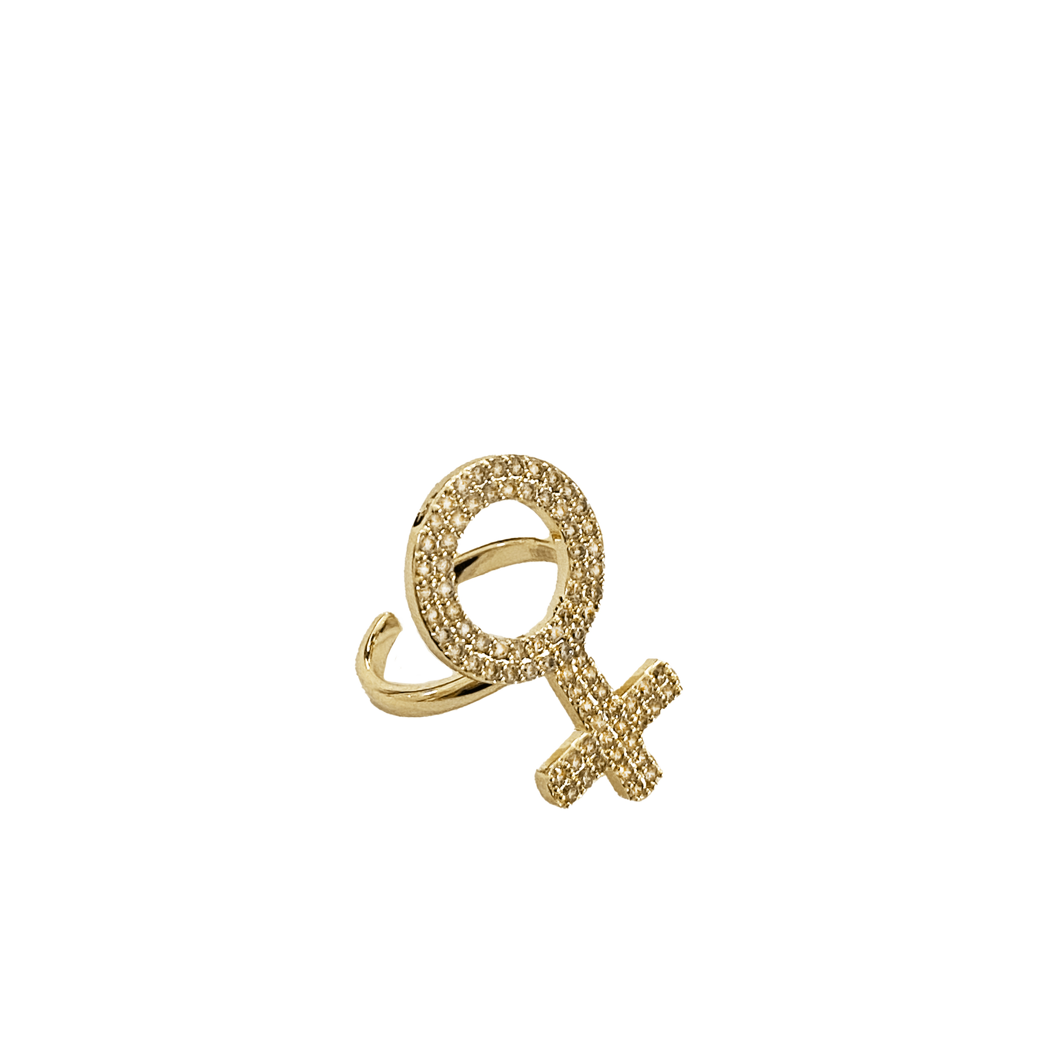 Female sparkling symbol ring guld Ioaku x Isabella