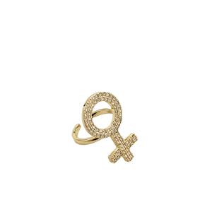 TITEL: "Ioaku x Izabella - Guldring med feministisk symbol"