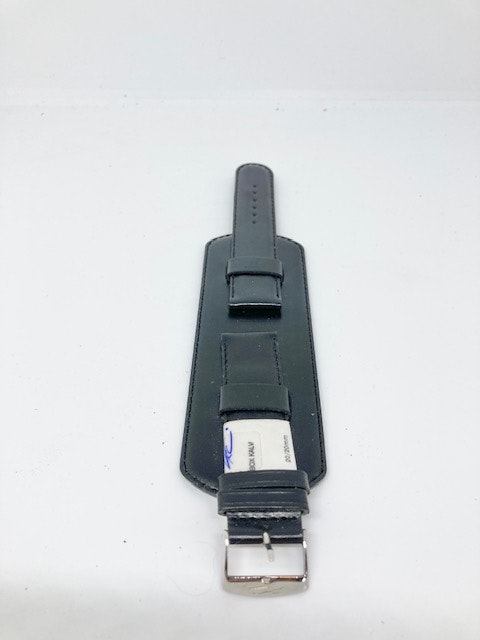 Vintage klockarmband i svart kalvskinn Bredd 18 mm hos Ericsson Ur och Guld