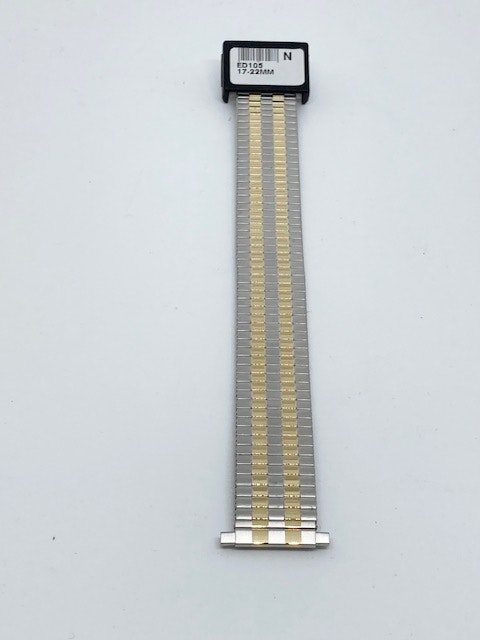 Fjädrande klockarmband i stål bicoloured www.ericssonuroch guld.se