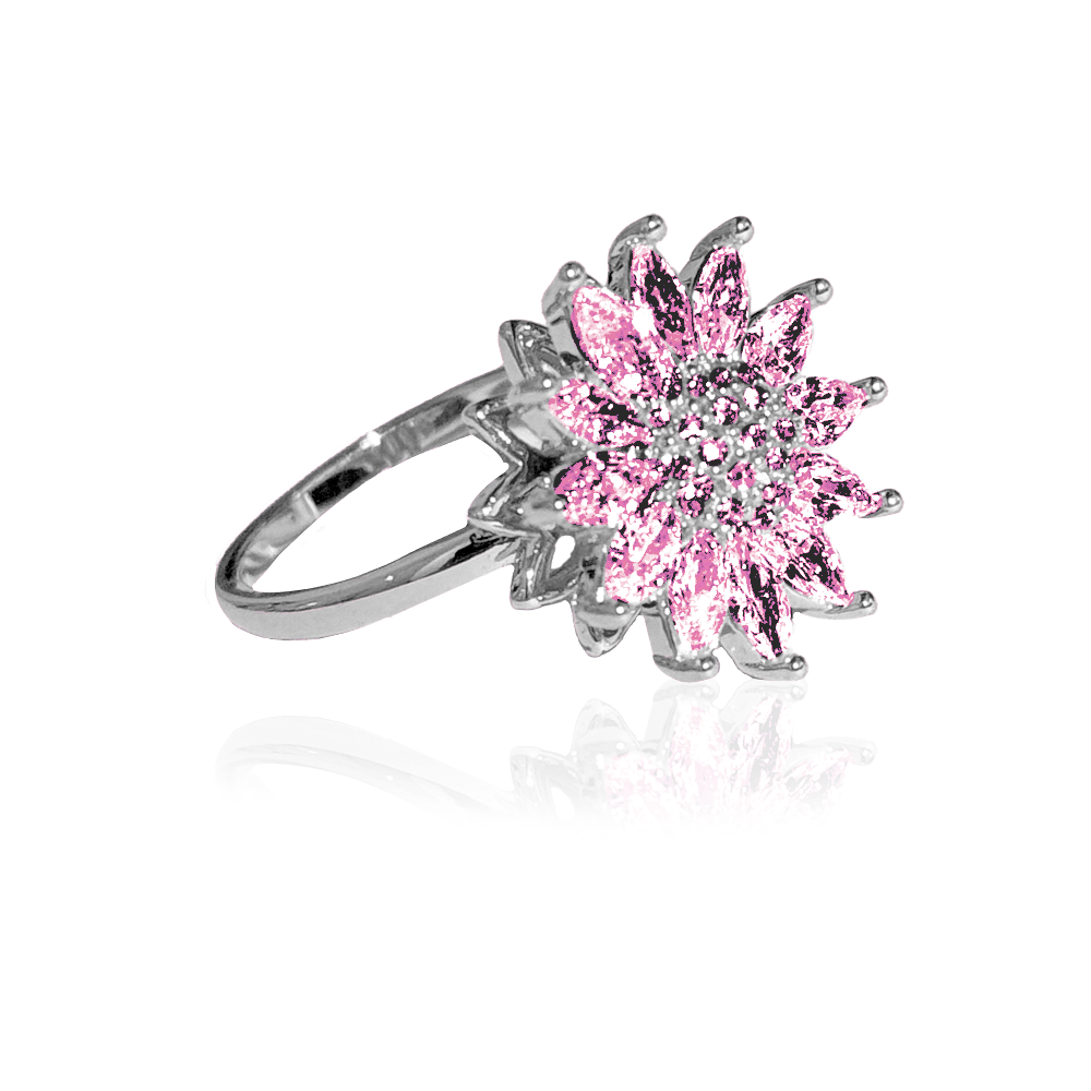 Queen bi-star Guidance ring rosa silver ioaku