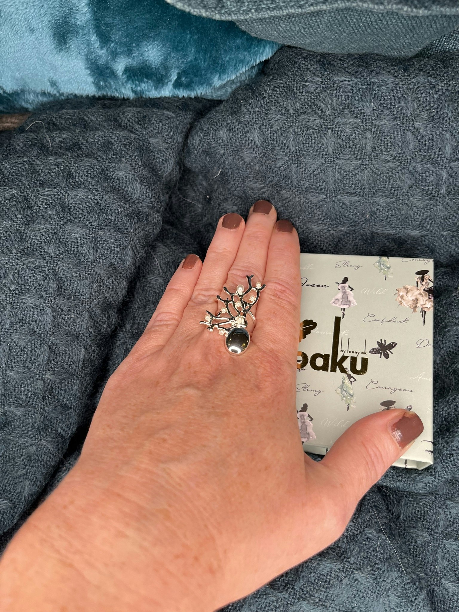 Opal Branch Ring Silver Ioaku - Låt din stil stråla