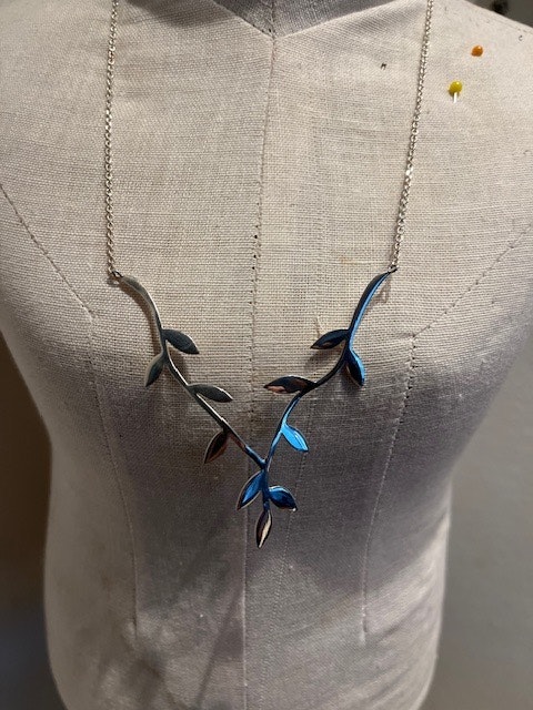 Myrten silverhalsband romantiskt liga design