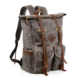 Ryggsäck vintage, vaxad canvas