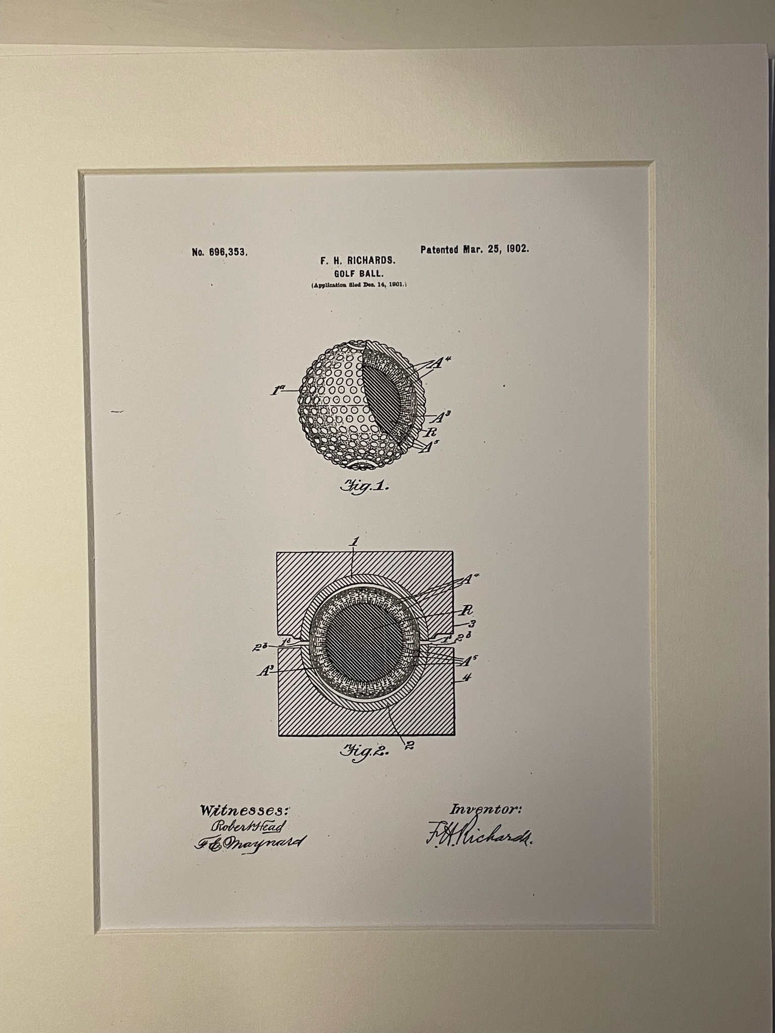Tavla Patent Bramble boll 1902