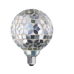 Dimbar LED designljuskälla 125 mm med mosaikinlägg & varmt ljussken