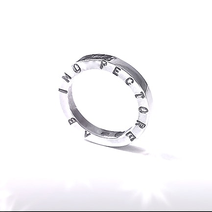 Namnring - kärleksring - budskapsring 3 mm - FORS silver