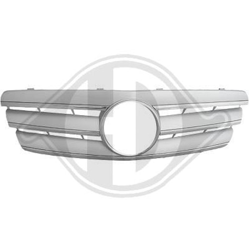 Krom/Silver Grill För Mercedes C180-320 00-07