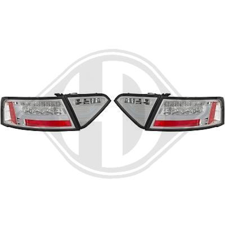 Klarglas LED baklyktor Audi A5 07-12
