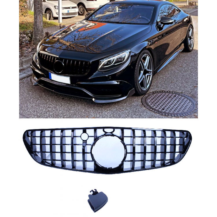 Blanksvart grill Mercedes S COUPE 63/65 AMG 2015-2017 C217