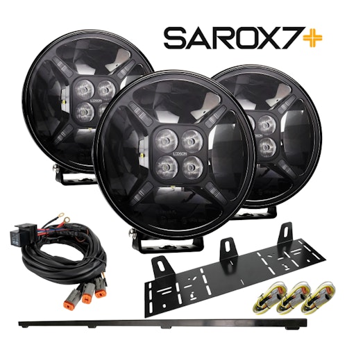3-pack Sarox7+ 60W LED-extraljuspaket