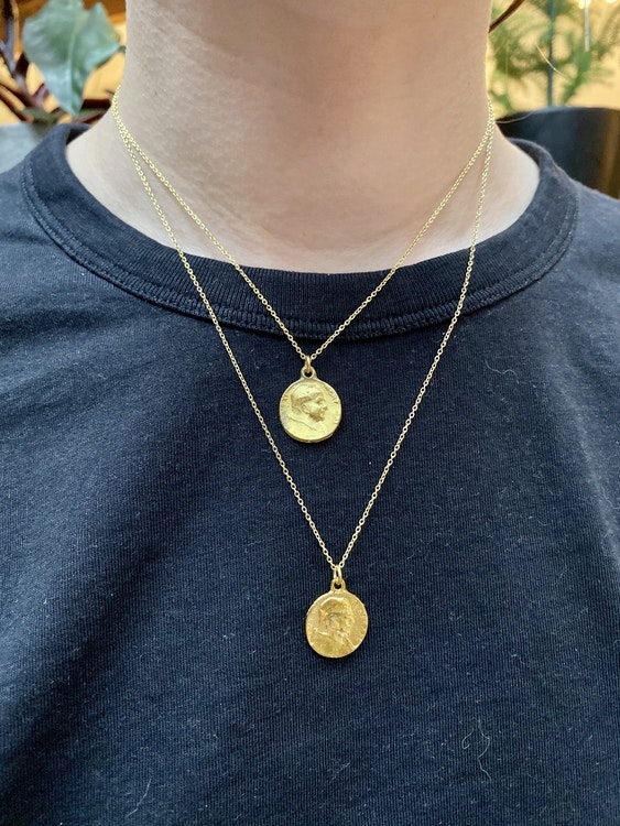 GULD RUTIL STONE PENDANT HALSBAND PÅ TUNN KEDJA - BOHEMIA COLLECTION