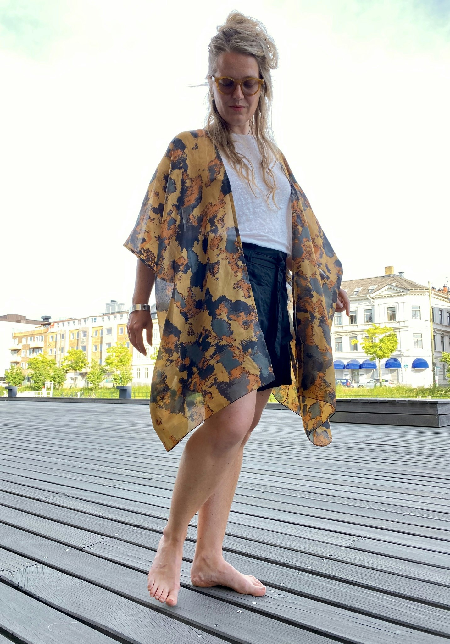 KORT SIDEN/BOMULL KIMONO #23