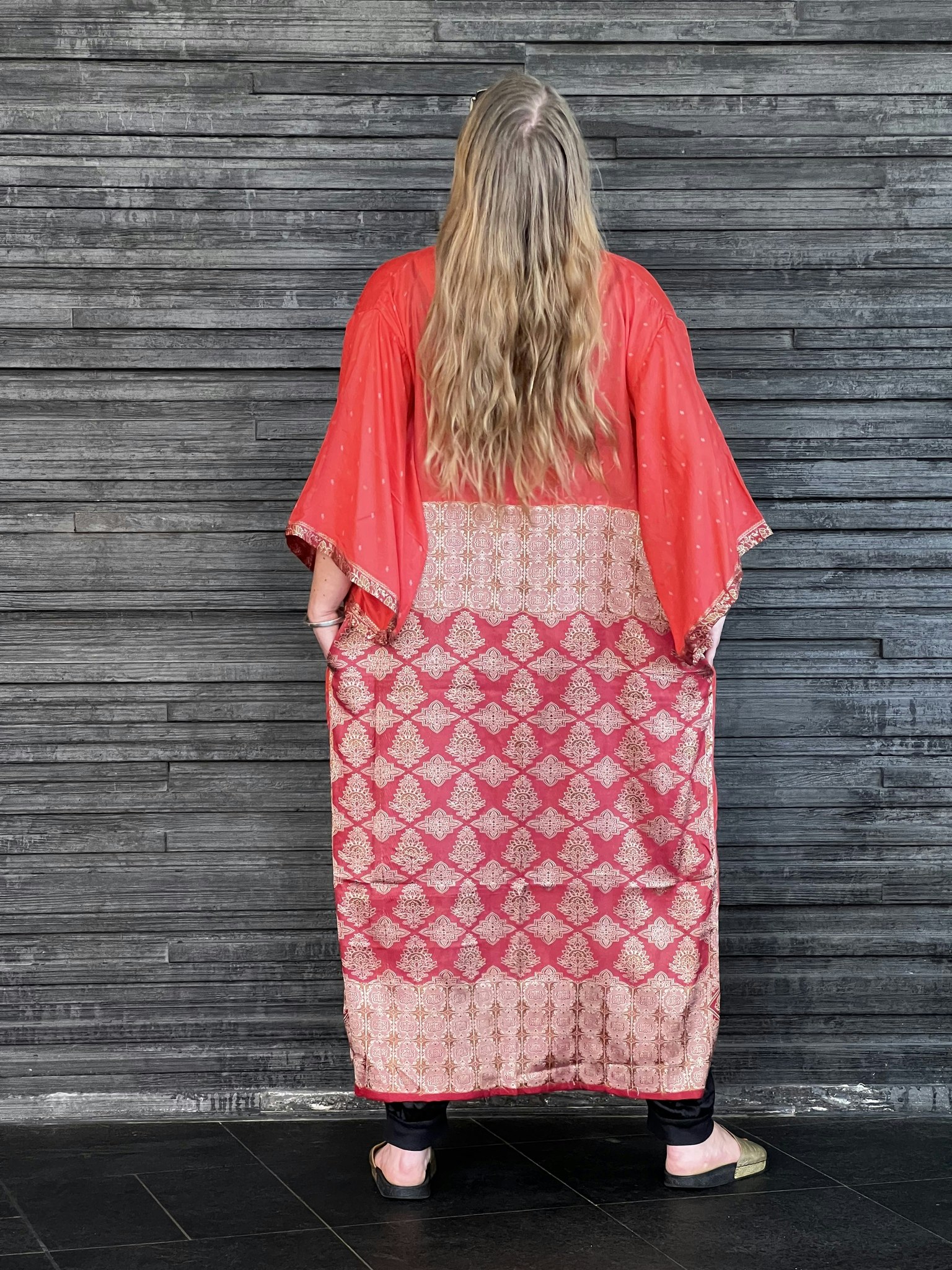 RECYKLAD SIDEN KIMONO MAHARAJA