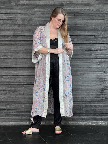 RECYKLAD SIDEN KIMONO MIDSUMMER