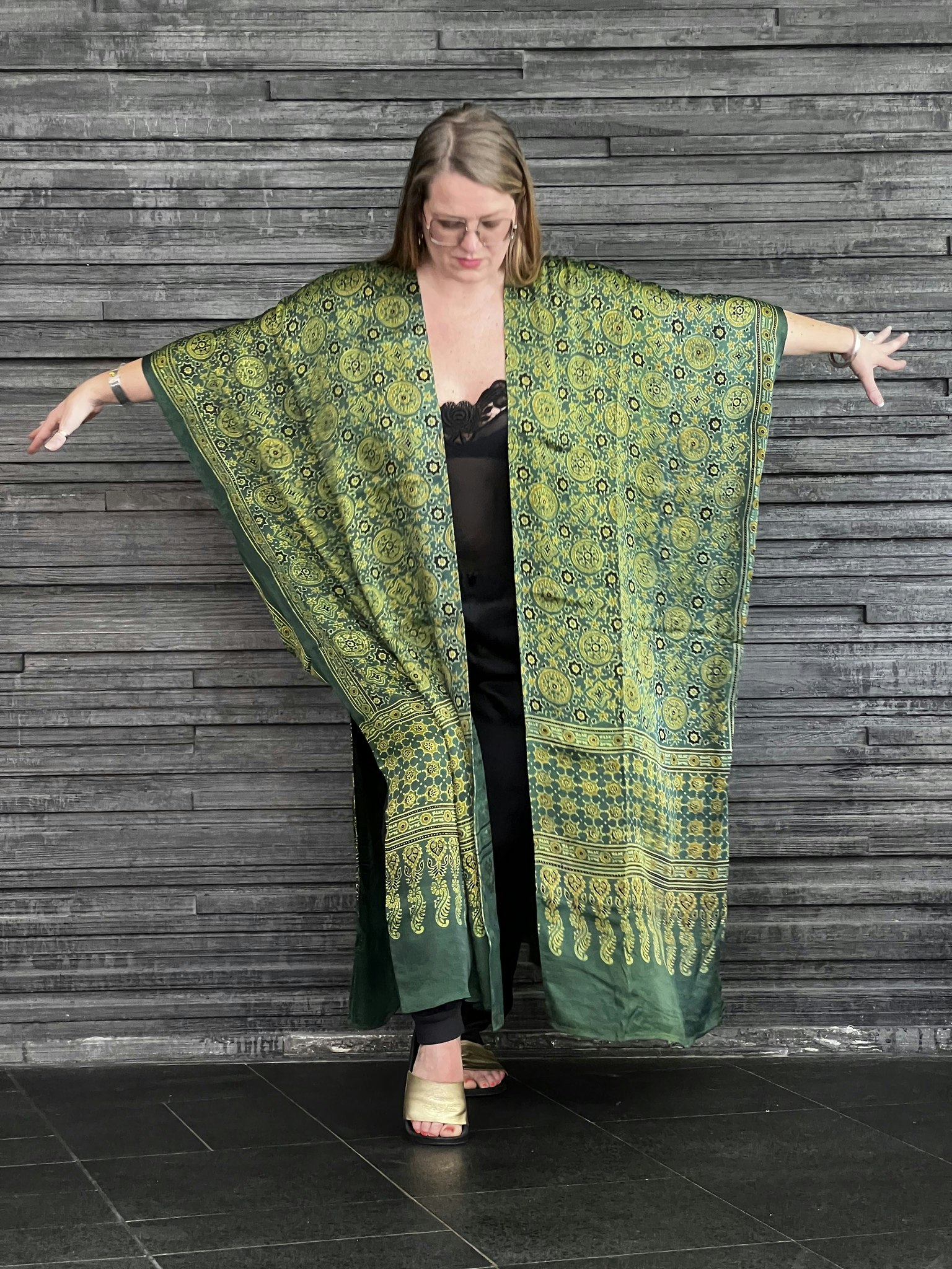 HANDTRYCKT KIMONO #20