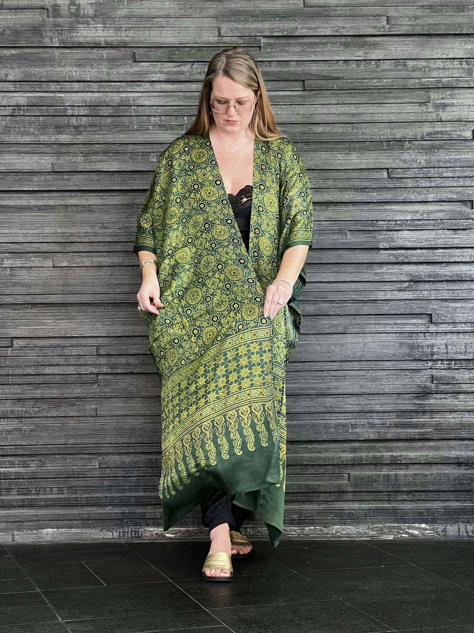 HANDTRYCKT KIMONO #20