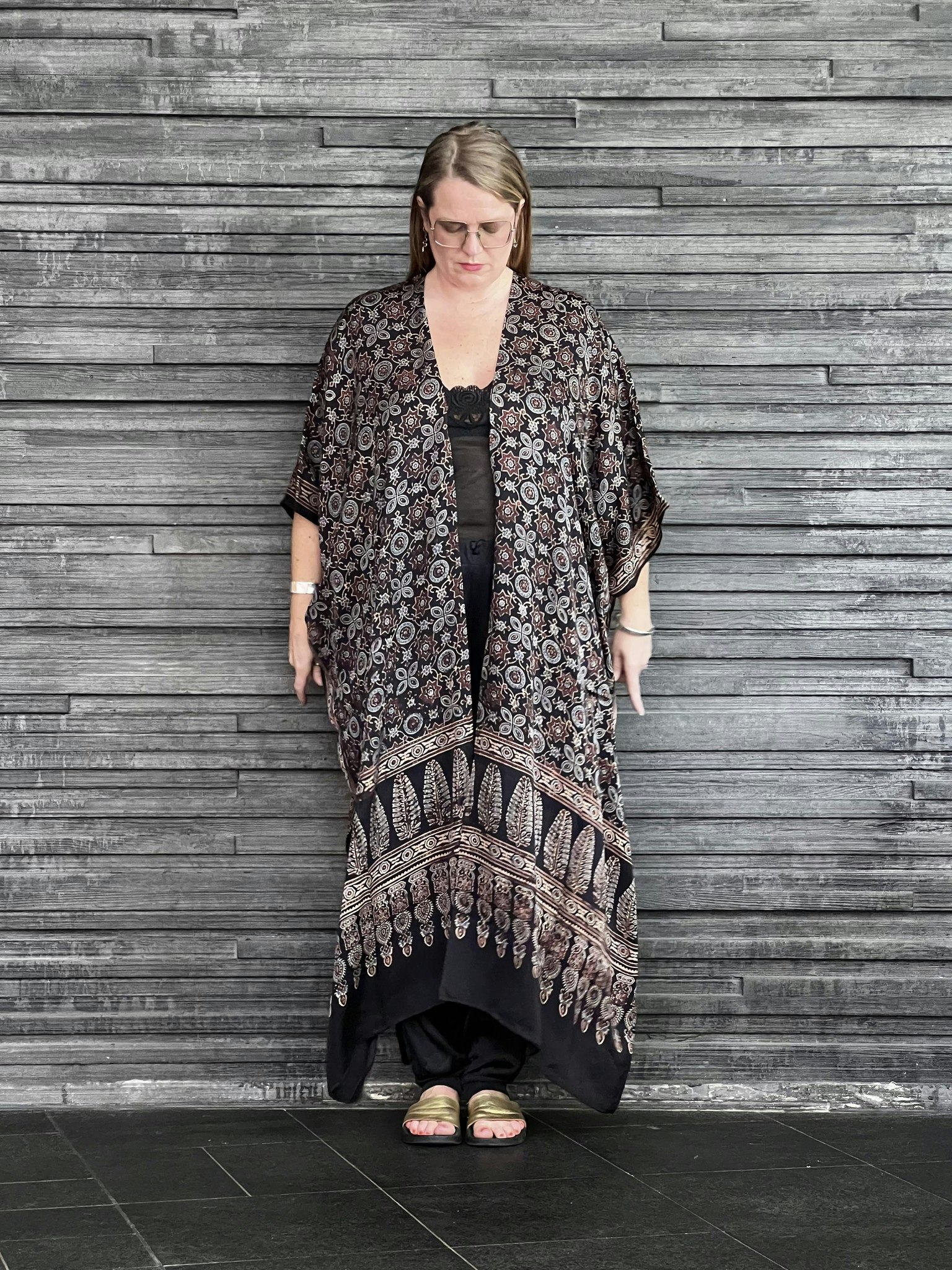 HANDTRYCKT KIMONO #30