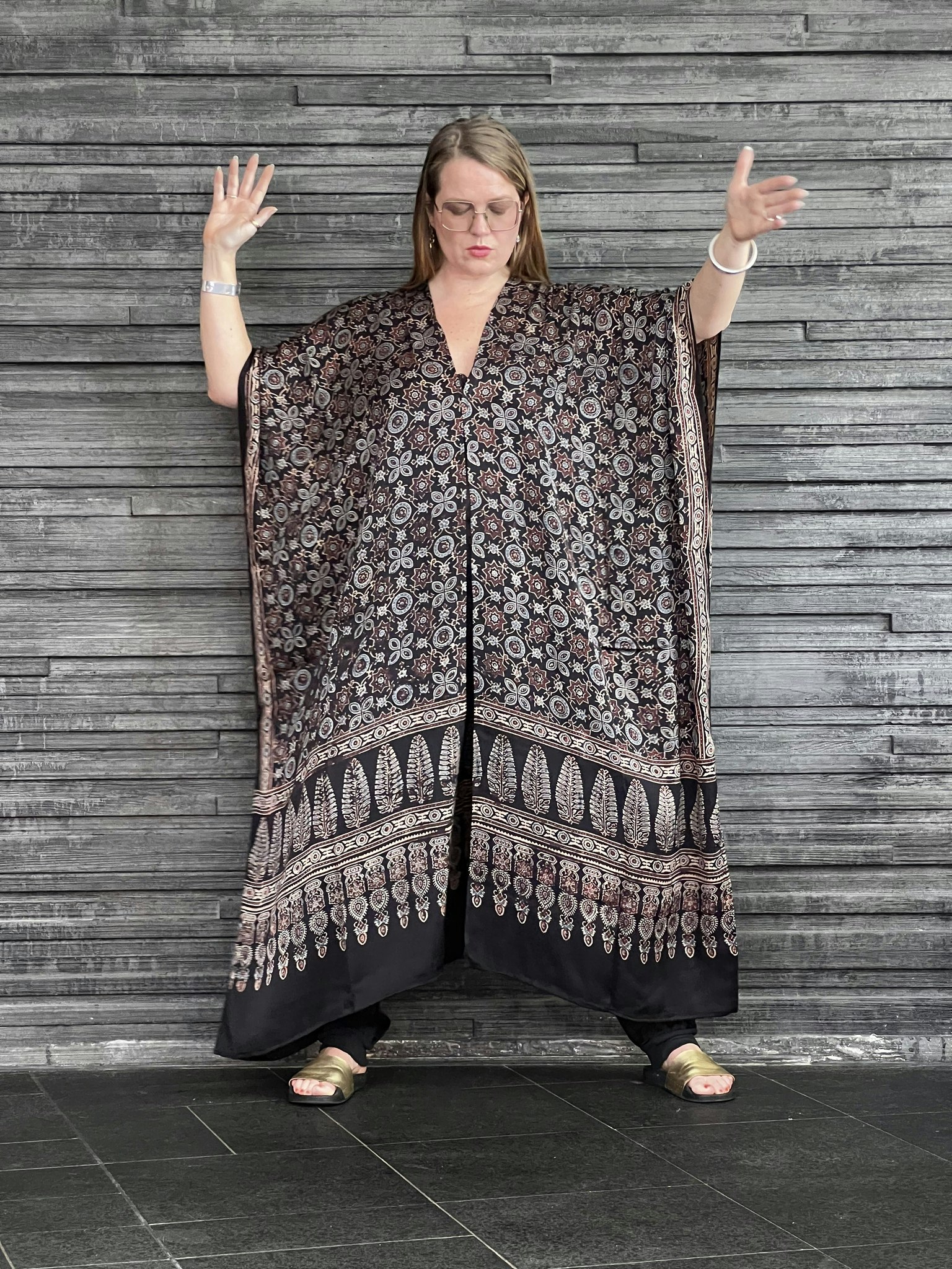 HANDTRYCKT KIMONO #30