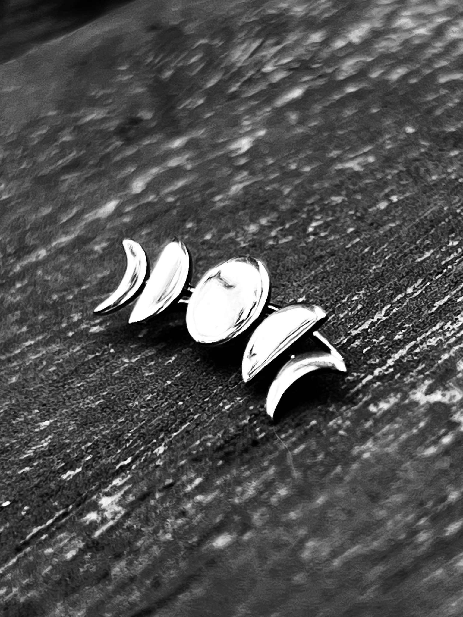 MÅNFAS EARCRAWLER I 925 SILVER