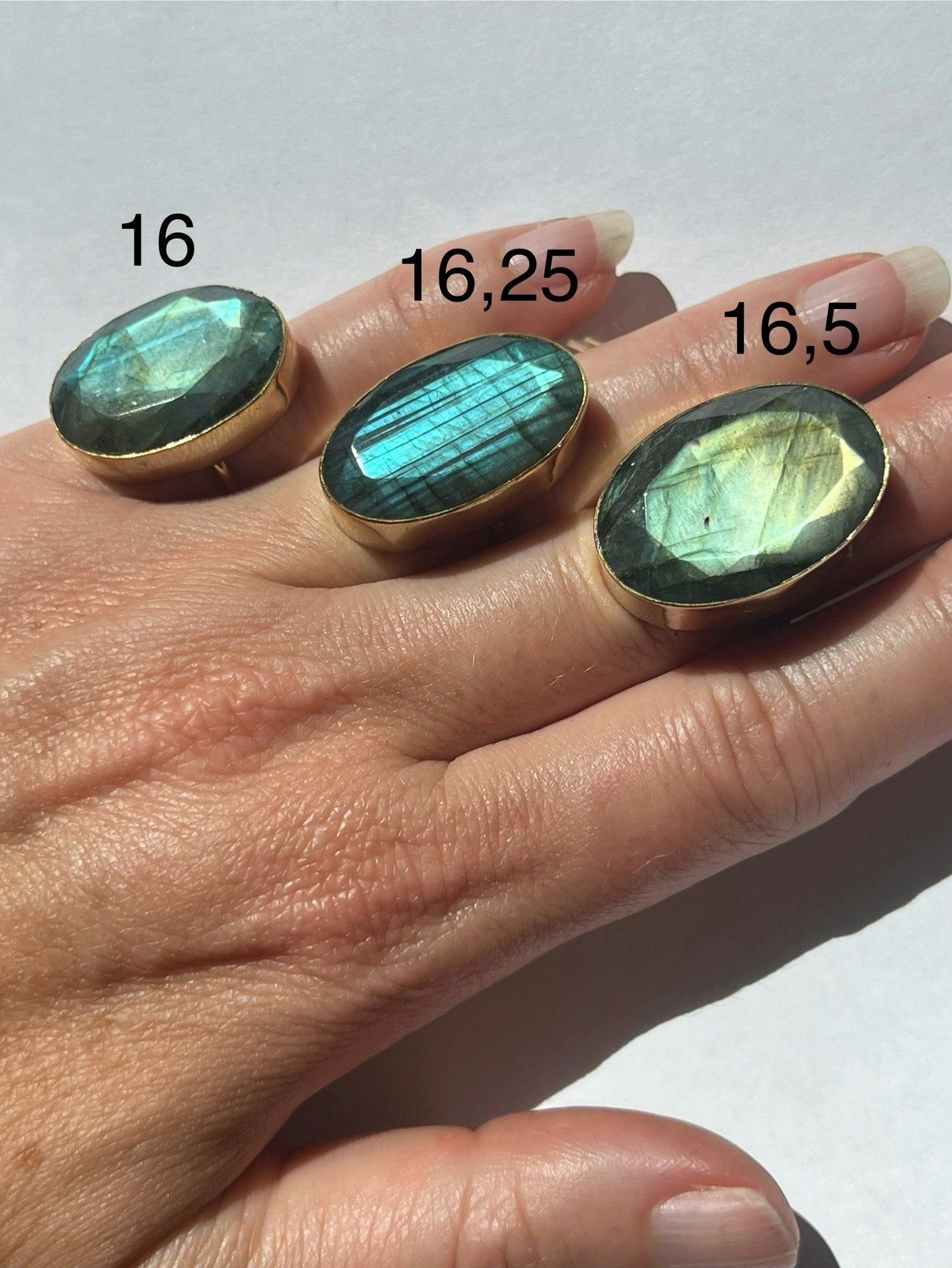 TURKOS LABRADORIT COLETTE RING MÄSSING