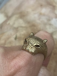 LEJONGAP RING I MÄSSING