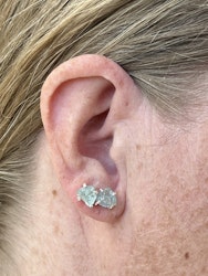 AKVAMARIN CLAWSTUDS I 925 SILVER