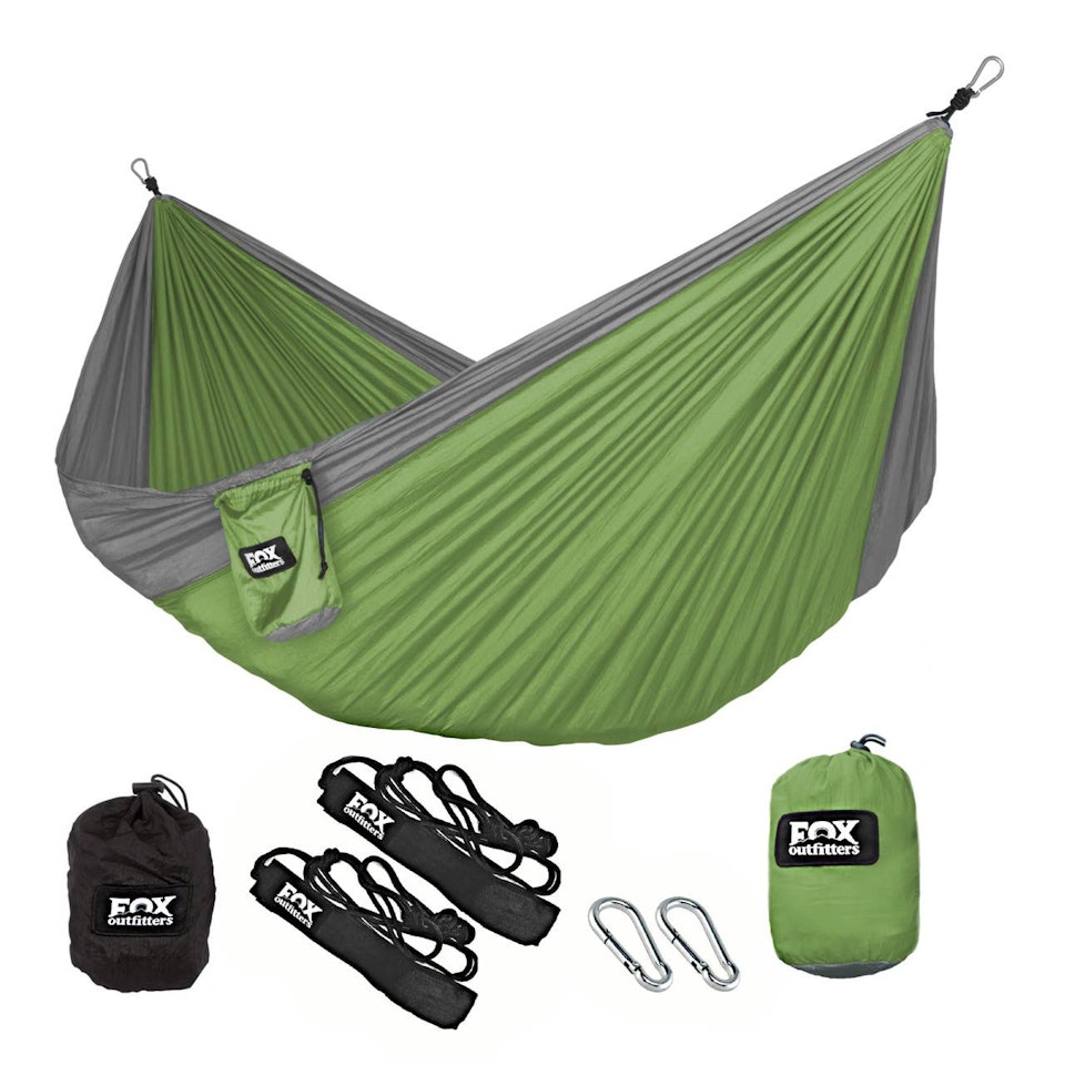 Fox Outfitters - Double Hammock - Grey lime green