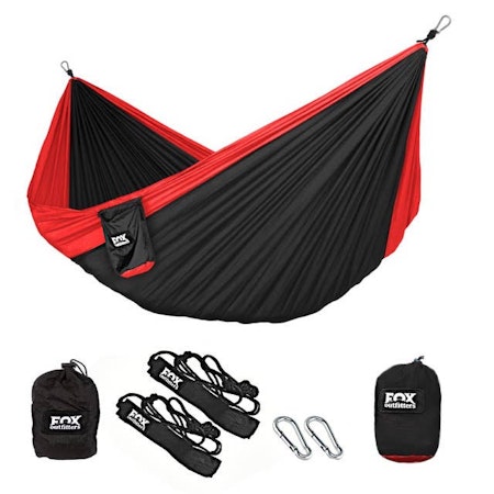 Fox Outfitters - Single Hammock - Black/Red