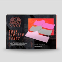 3 Pack Yoga Stretch Resistance Bands - pink/grey